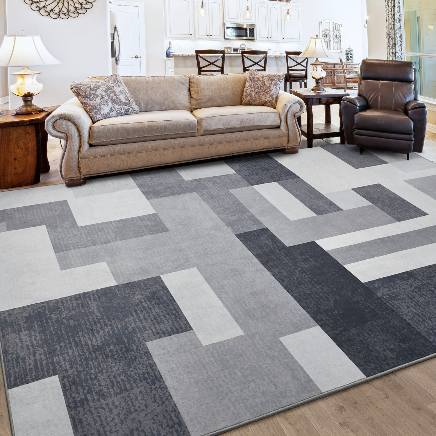 Neon Prism-Grey(6'X9')